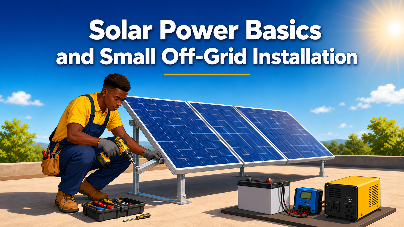 Solar Power Basics and Small Off-Grid Installation